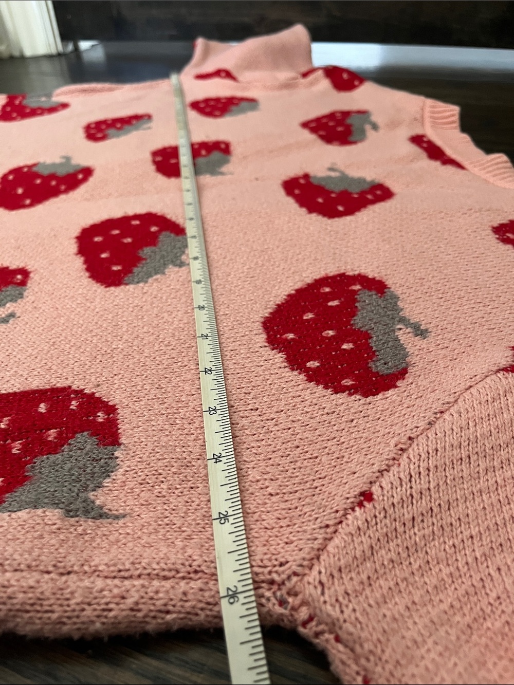 SALE 3/$15 Strawberry Cardigan size Med - Picture 5 of 5